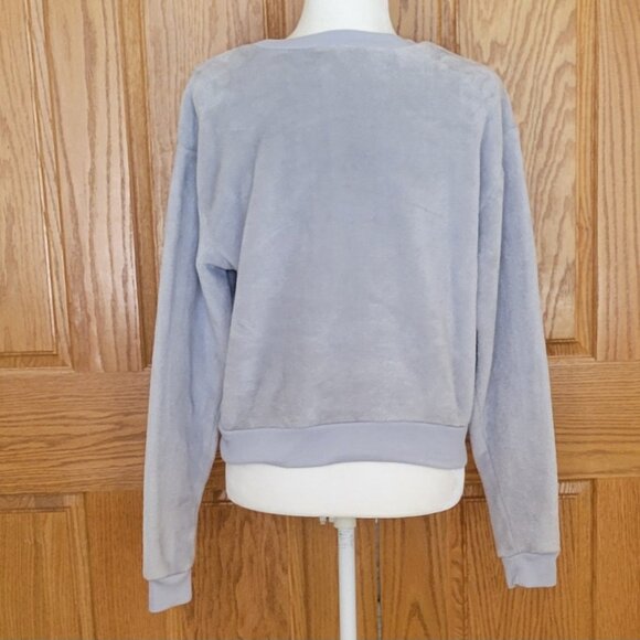 Peanuts Snoopy Woodstock Holiday Christmas Plush Velour Sweatshirt Sz M - Picture 5 of 9